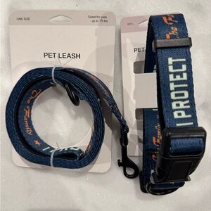 “I Protect the Family” collar and leash for large dog